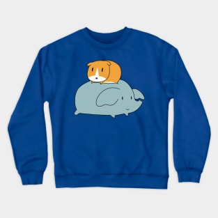 Guinea Pig and Elephant Crewneck Sweatshirt